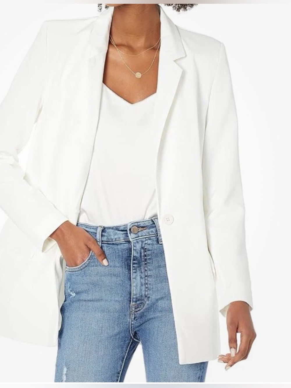 NWT Women’s The Drop, Blake Long blazer in Ivory Xtra Small
